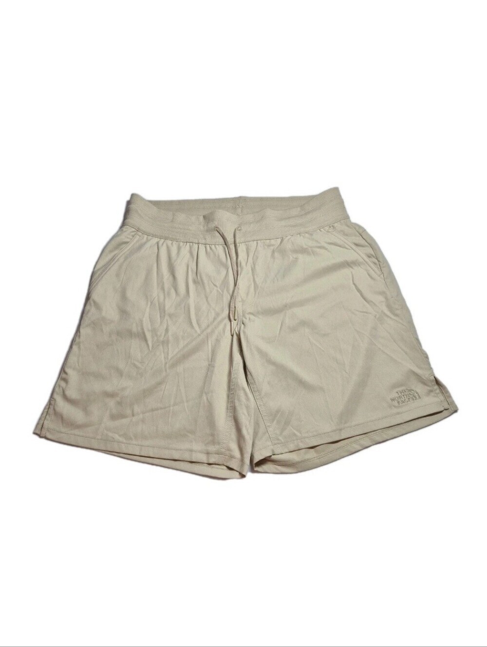 The North Face Women's Size M long Bermuda Shorts Aphro MTN Beige Pockets 34
